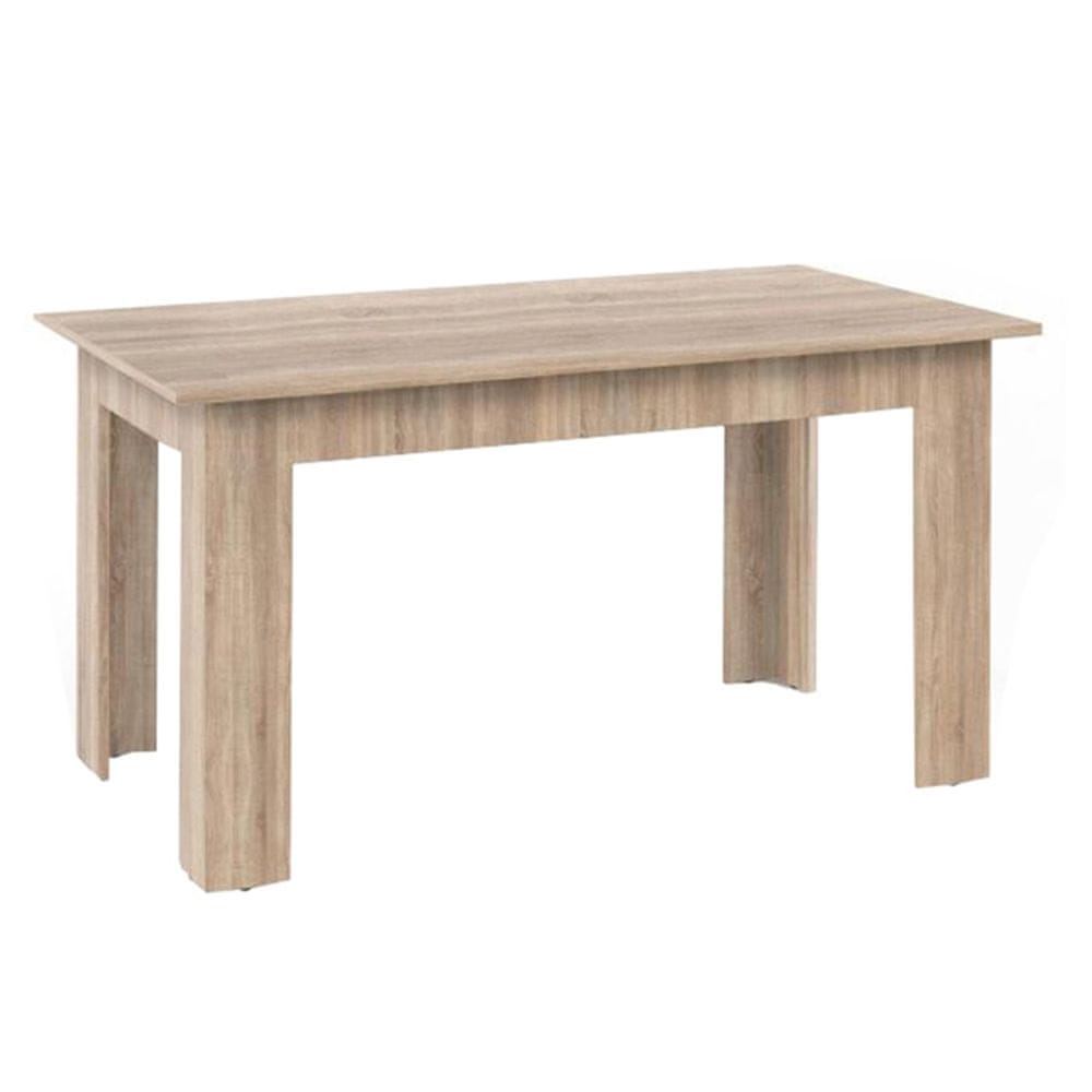 KONDELA Jedálenský stôl General New 140x80 cm - dub sonoma